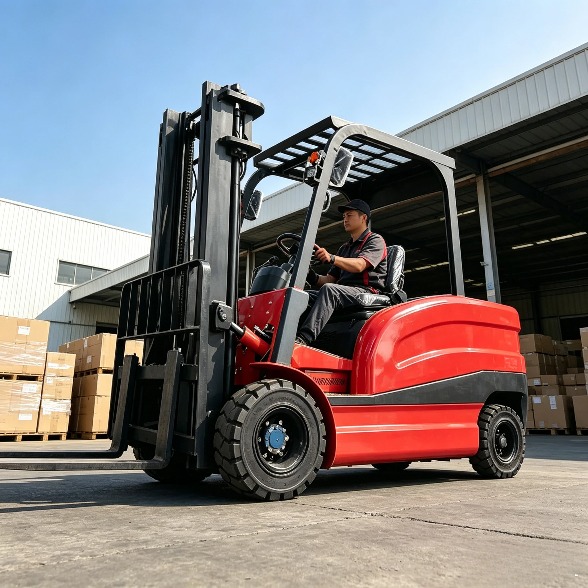 The New High-quality Electric Forklift with 2 Tons Load Capacity Battery Operated for Warehouse and Restaurant Use Customized