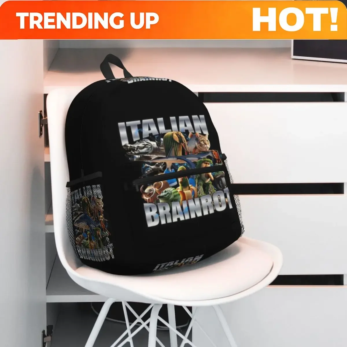 Custom Bag Tung Tung Tung Sahur Bombardinocrocodilo Tralalelo Tralala Student Backpack School Bag Hiking Daypack Bookbag Should