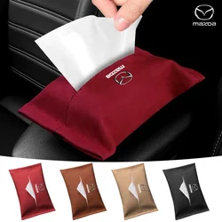 Car Logo Accessories Tissue Bag Organizer Tissue Boxes For Mazda 3 Alexa CX4 CX5 CX8 2 3 6 DJ BL BM GJ CX-5 CX5 CX-3 CX3 CX9 CX7