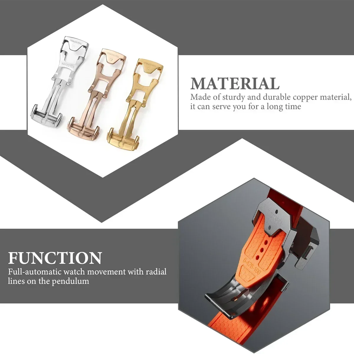 الفولاذ المقاوم للصدأ مشبك ساعة 16/18/20 مللي متر ل أوميغا الجلود المطاط حزام الساعات نشر المشبك فراشة زر اكسسوارات لا شعار