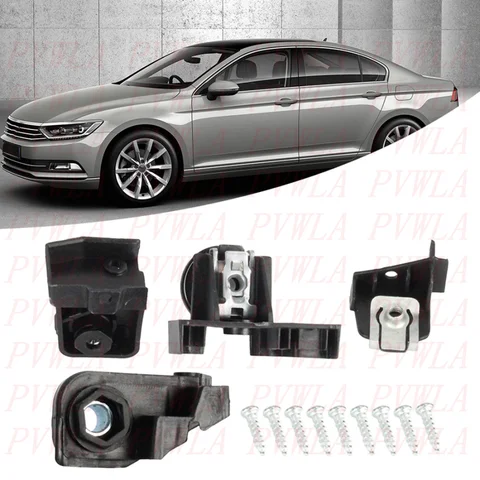 Для VW Passat B8 Европейская версия 2015 2016 2017 2018, передний бампер автомобиля, кронштейн для фар, ремонтный комплект для фар 3G 0998225 3G 0998226