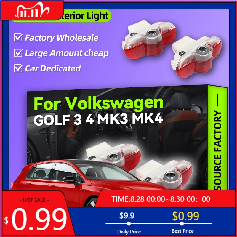 

2026 Новый для VW VOLKSWAGEN светодиодный светильник для внутренней двери автомобиля, лампа, декоративная лампа, аксессуары для VW Caddy MK3 Beetle Bora Sharan Tou