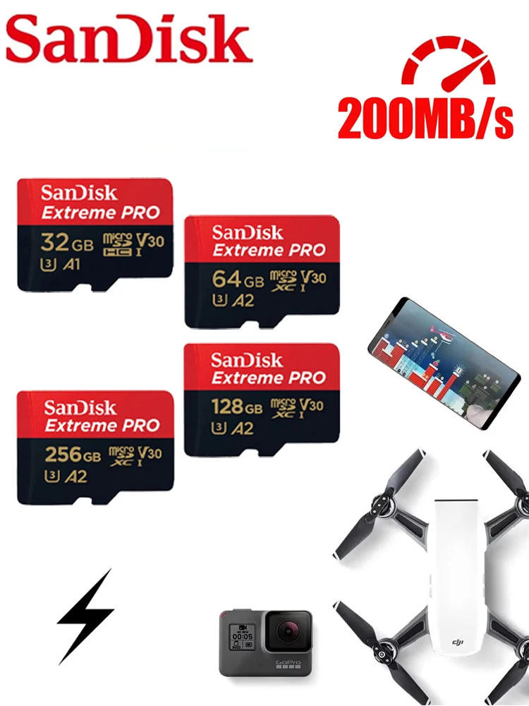cartao-microsd-sandisk-a2-u3-v30-classe-10-com-velocidade-de-leitura-de-200mb-s-cartao-de-memoria-flash-tf-32gb-64gb-128gb-256gb-512gb