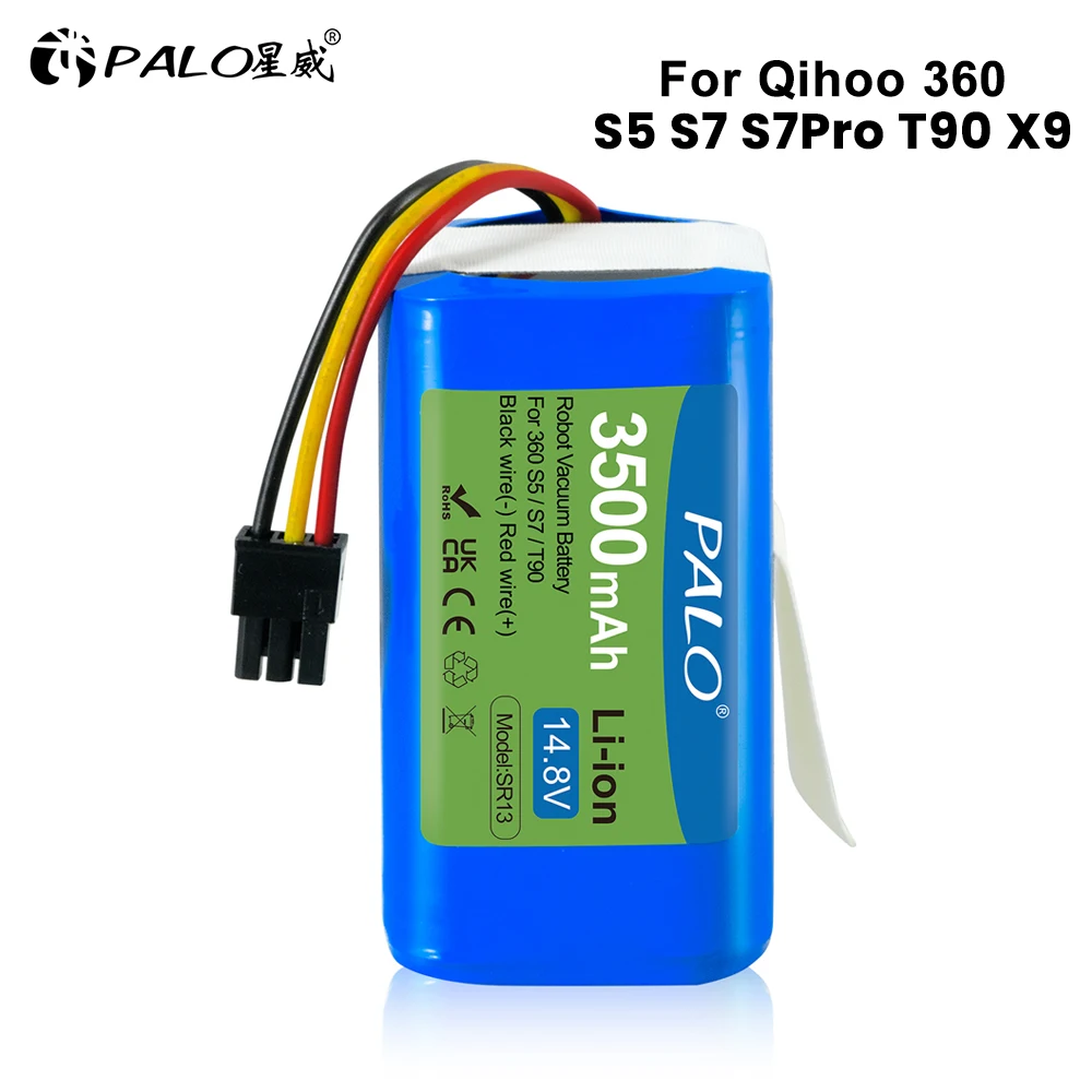 

14.8V 3500mAh Robot Vacuum Cleaner Battery Pack for Qihoo 360 S5 S7 S7Pro T90 X9 Robotic Vacuum Cleaner Replacement Batteries