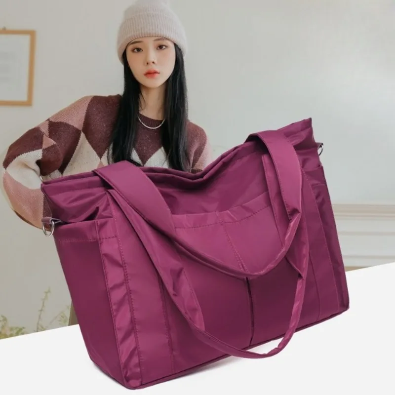 

Handbag Woman Nylon Cloth Bag Ultra-large Capacity One Shoulder Crossbody Portable Waterproof Mommy Crossbody Bag Women