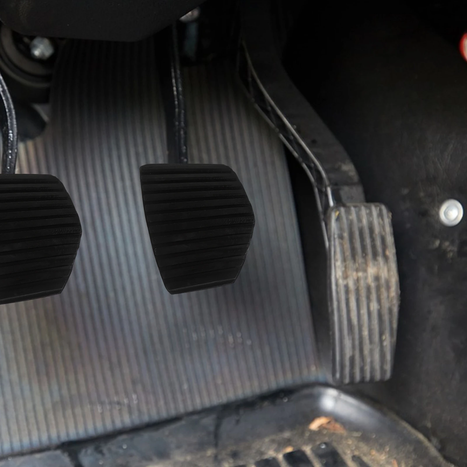 

1 Pair Rubber Brake Clutch Pedal Covers Durable Car Foot Pads Replacement Heavy Duty Pedal Cover Fit Multiple Models Enhanced