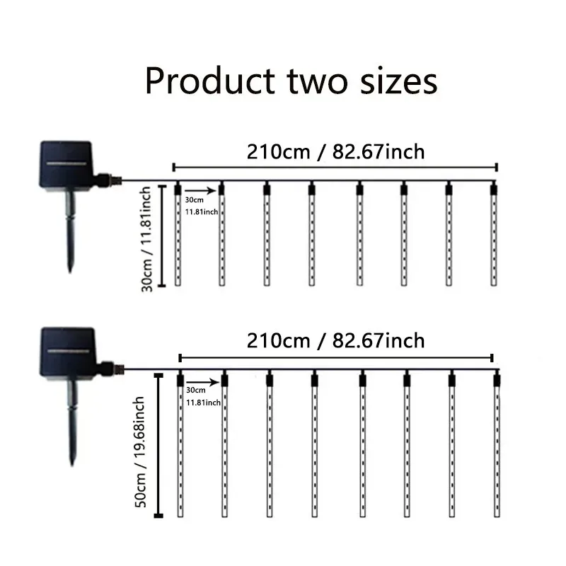 أضواء دش النيزك الشمسية، أضواء الزينة للساحات، الحدائق، الحفلات، زينة المسار، عيد الميلاد، زينة الهالوين #6