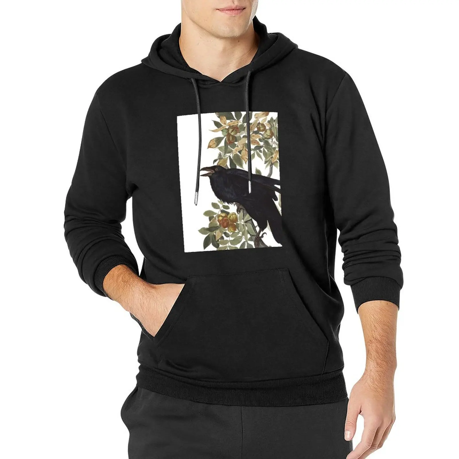 

Raven - John James Audubon Pullover Hoodie men clothes hoodies and sweatshirts new