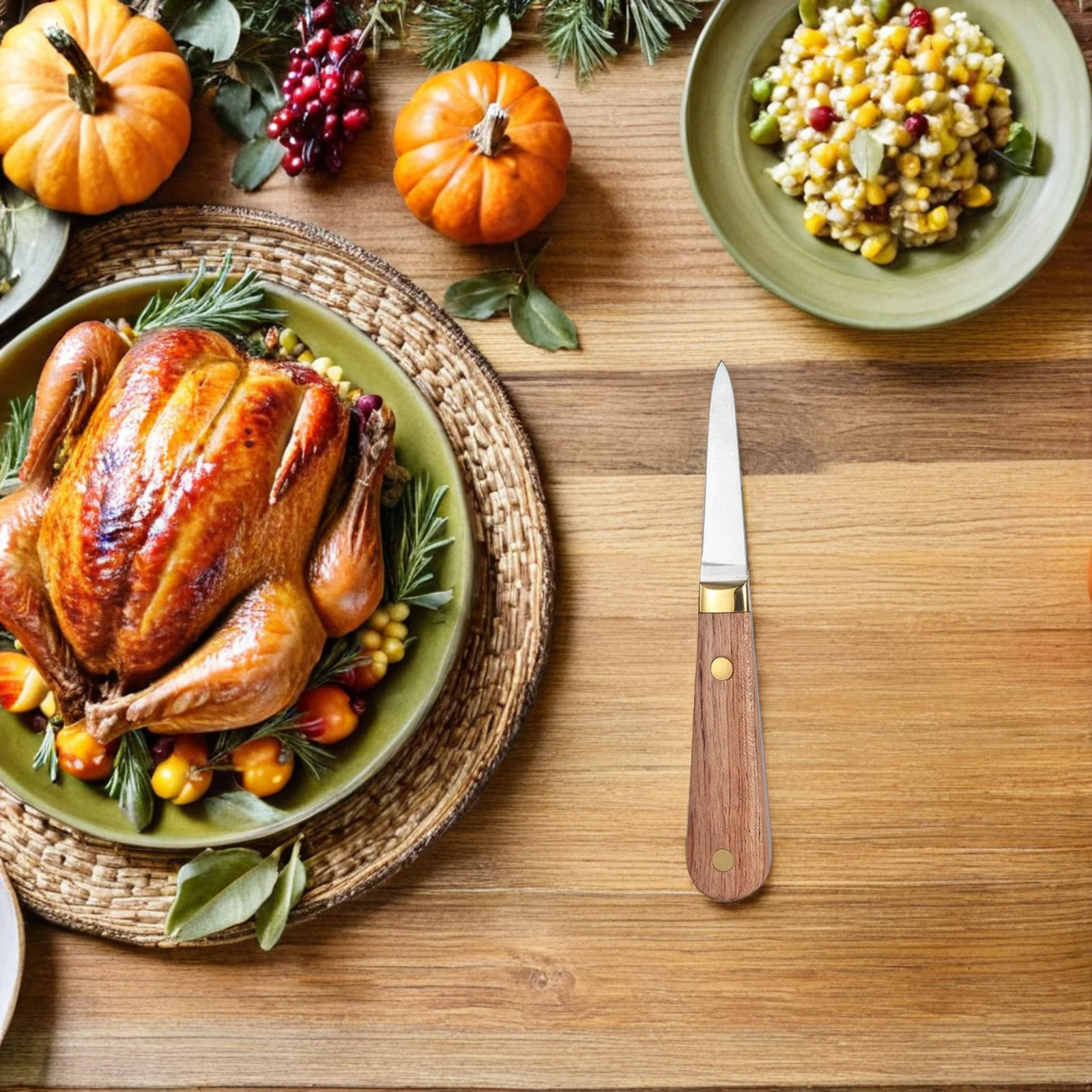 

Stainless Steel Oyster Opener With Wooden Handle Portable Seafood Shucking Tool For Clam Shellfish Bbq Picnic Travel