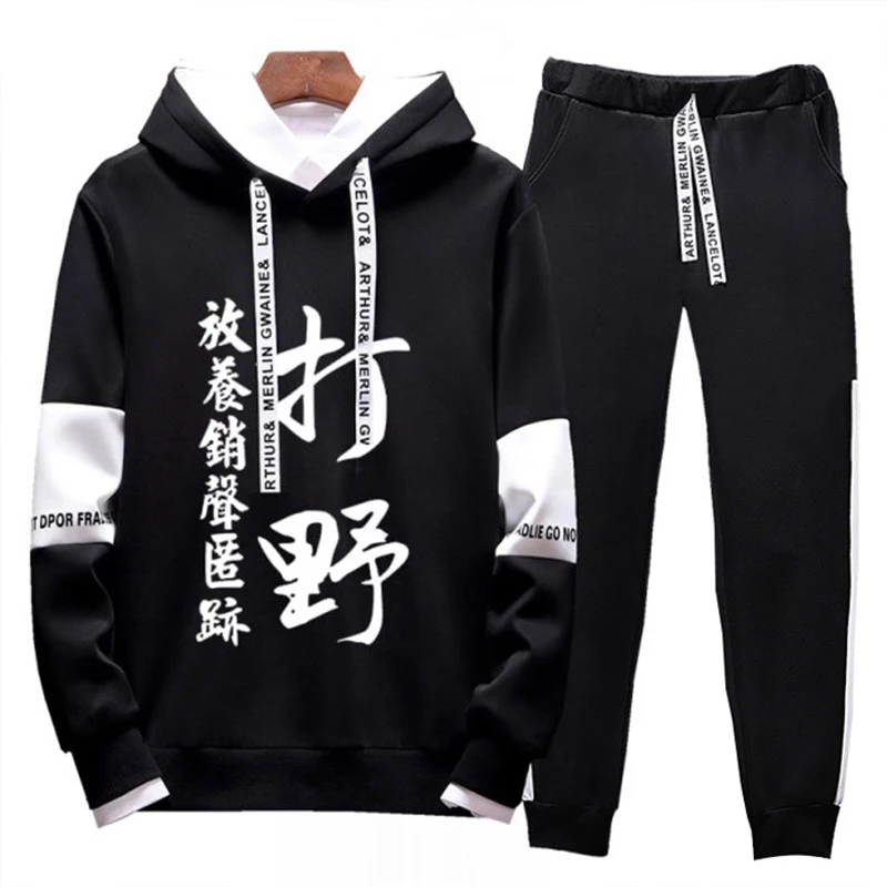 

Мужской комплект худи и толстовки с принтом LoL, свободный крой, в корейском стиле, для студентов, осенне-зимний, модный, повседневный, из полиэфирного волокна