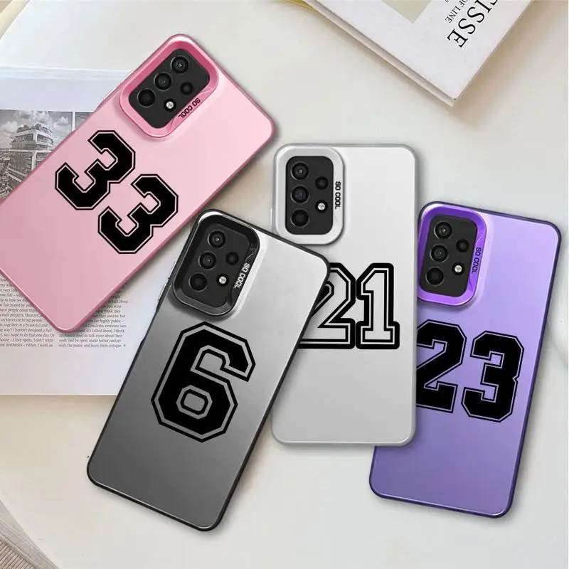 Basketball Star Numbers Phone Case for Samsung Galaxy A15 A25 A52 A72 A51 A71 4G A73 A55 A54 A53 A52s 5G Silicone Soft Shell