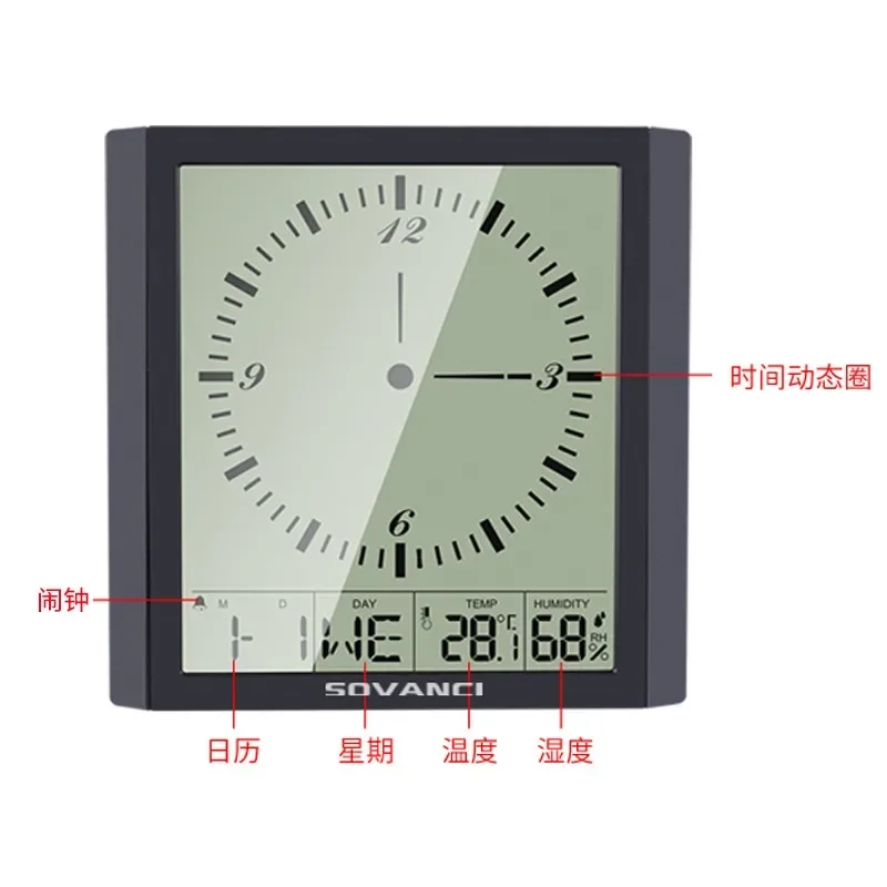 LCD large screen digital calendar  multifunctional electronic temperature and humidity clock, a-larm c-lock