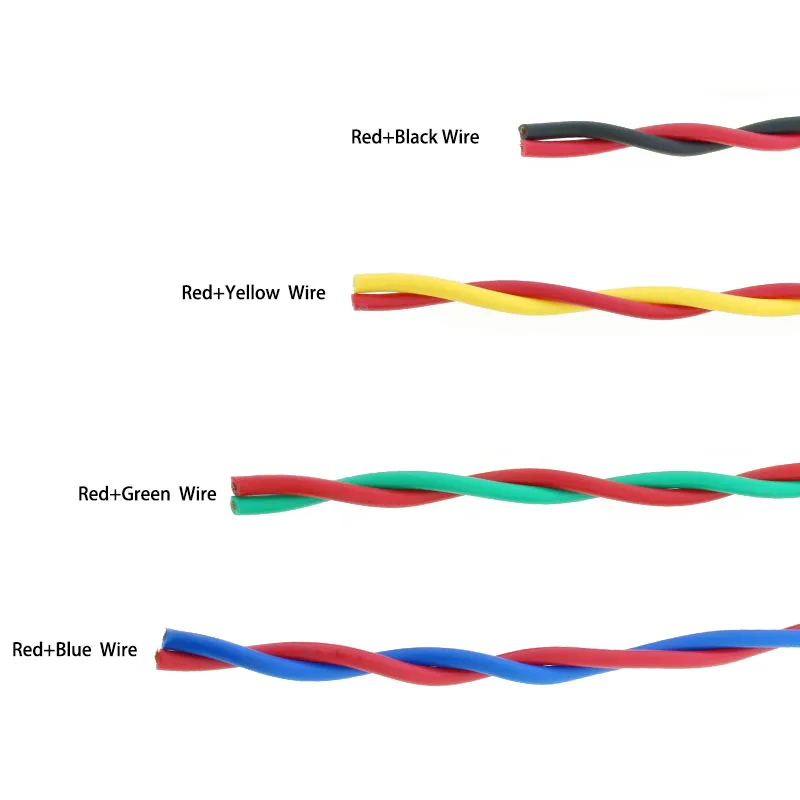 RVS Twisted Pair Electronic Cable Copper 2-core 20/18/17/15/13AWG Flame Retardant Multi-color Power Cord/Home Appliance Cable