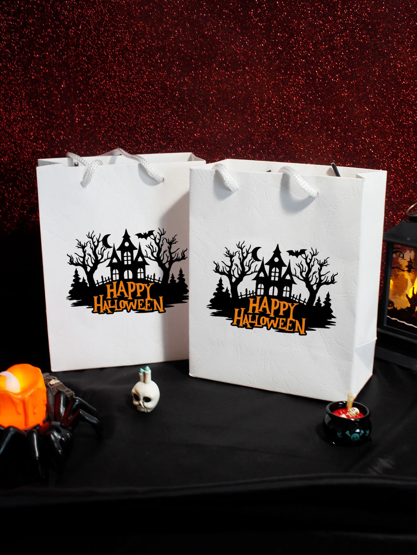 10/20/50pcs Halloween Candy Bags Handbag Pumpkin Cookie Gift Packaging Bag for Kids Happy Halloween Party Decoration Supplies