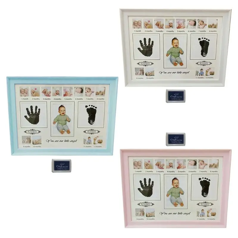 

Newborn Baby Handprint Footprint Photo Frame Stamp Newborn Gift Kids New Dropship