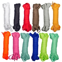 Lacets plats de 8mm de large pour chaussures de Sport, baskets, 24 couleurs, 130cm / 51 pouces