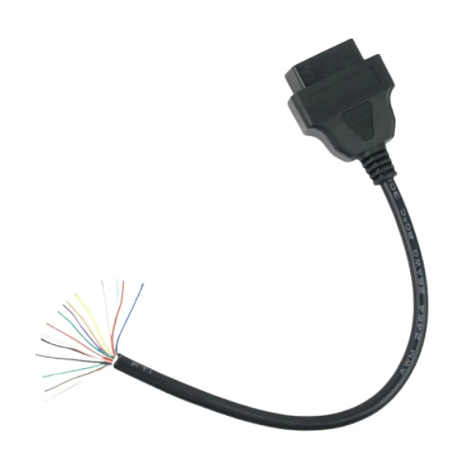 

16-контактный адаптер для OBD2, 12-24 В, 16-контактный разъем для кабеля-переходника OBD2