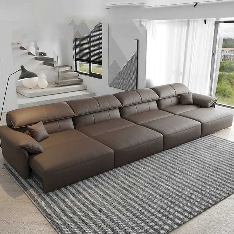 Cinema living room electric sofa convertible | leather electric multi-functional sofa bed | folding sofa bed