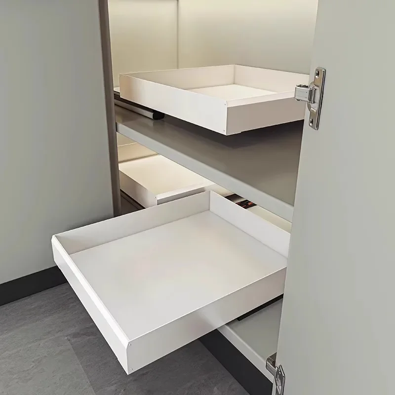 Cabinet corner basket drawer corner storage renovation space aluminum rust-proof single-layer kitchen deep cabinet shelf