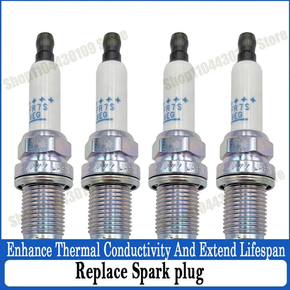 

4PCS/LOT High quality PFR7S8EG 1675 Spark Plug Fit For AUDI A3 A4 Q3 Caravelle Passat Multivan Golf SKODA Octavia