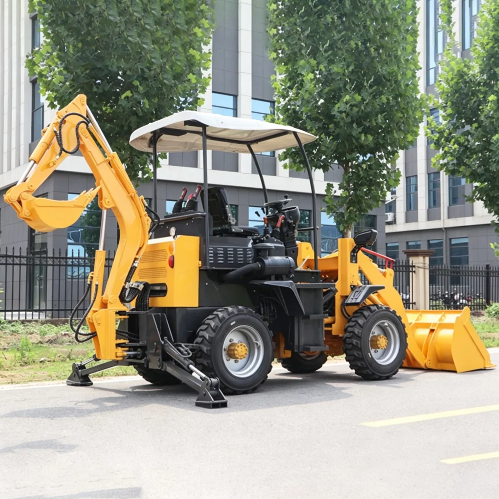 Compact 4WD Diesel Backhoe Loa - Agriculture Farming Working 评论和价格