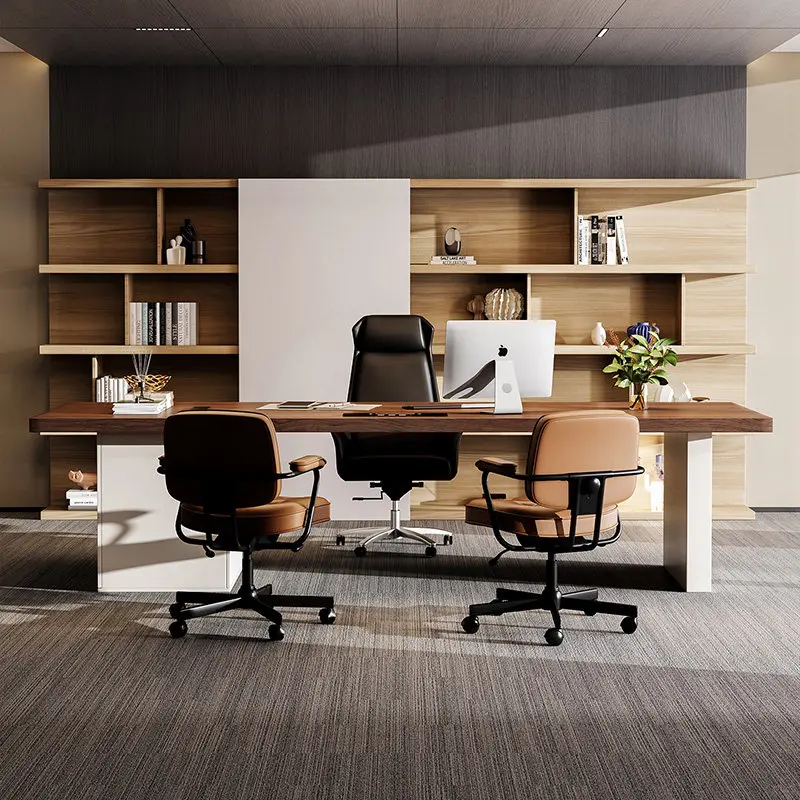 Computer Reception Office Desk Executive Minimalist Storage Office Desk Wooden Aesthetic Escritorio Oficina Lounge Furniture