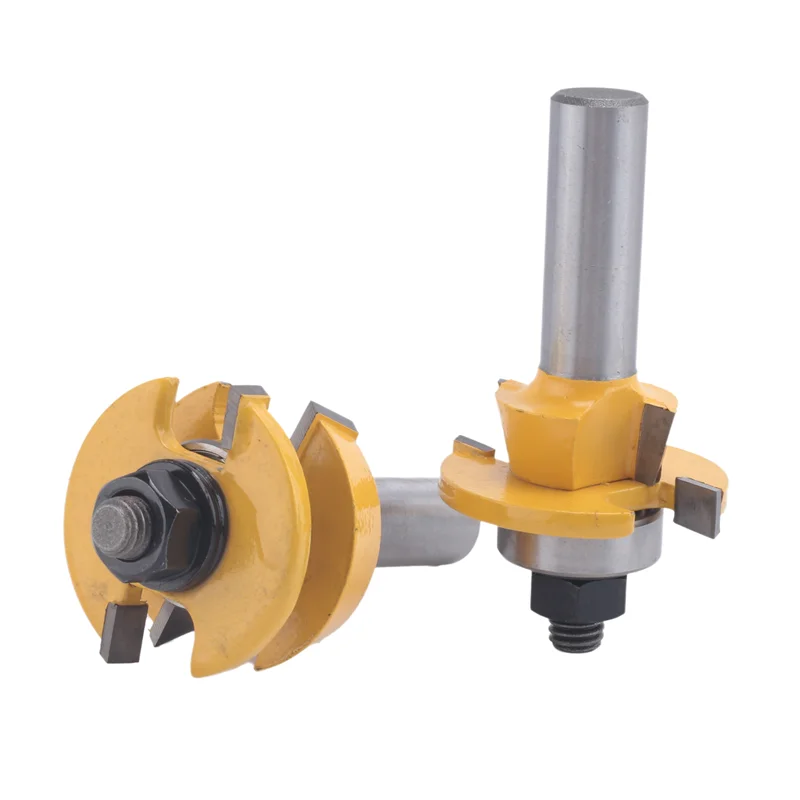 

A76K 2PCS Rail Router Bit 1/2 Inch Shank Shaker Woodworking Chisel Cutter
