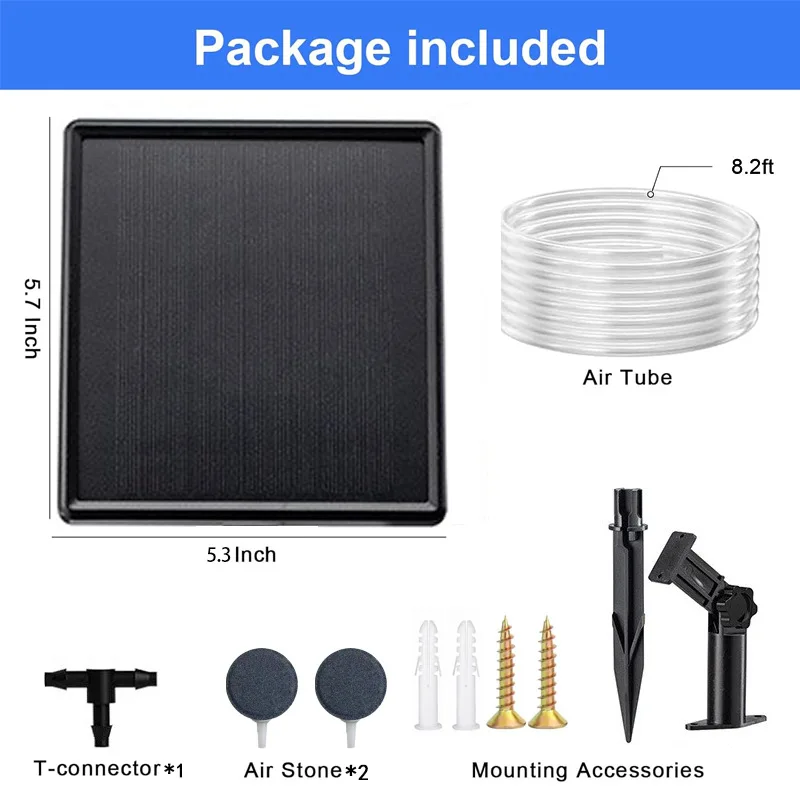 Solar Powered Pond Aerator Solar Pond Pump Aquarium Aerator Air Bubbler Aquarium Bubbler Pump Pond Aerator Solar Air Pump Fish view 5