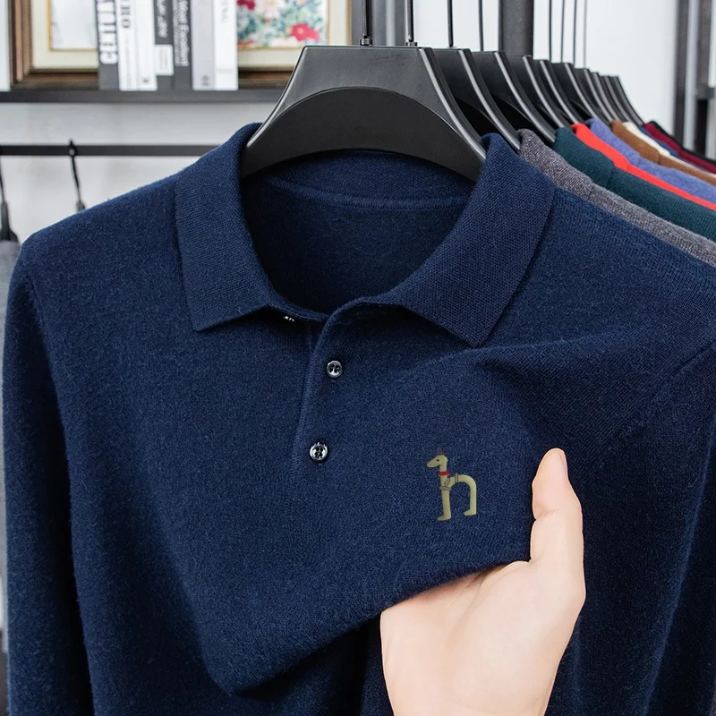 مصمم جودة الرجال التلبيب هود طويلة الأكمام تريكو الخريف جديد بلون غرامة الكلب طباعة سترة الأعمال ملابس رجالية غير رسمية #3