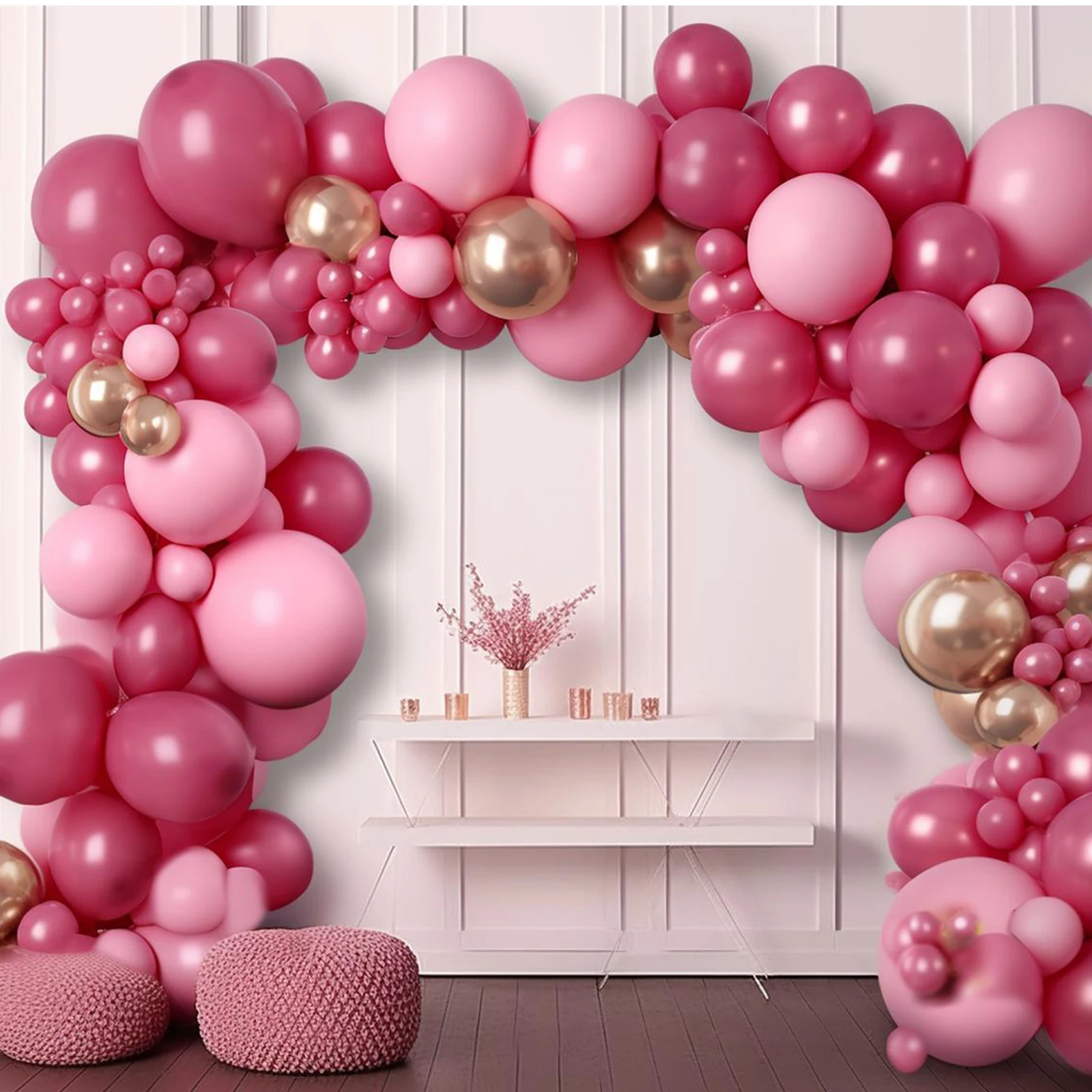 104-134pcs Wedding Baby Shower Decorations Supplies Golden Set Balloon Arch Kits  Happy Birthday Kid Adults Balloon Decor