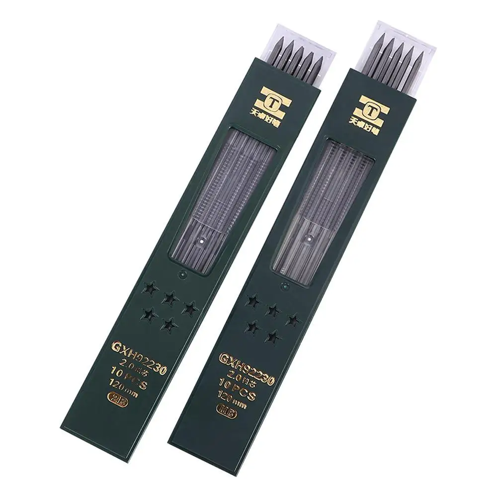 

Office Core Pencils Black Writing 10 Pcs/box Student Stationery HB/2B Lead for School Supplies Mechanical Pencil Refill