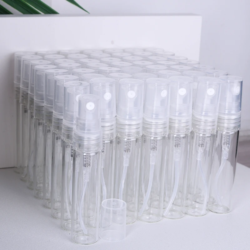 Speciale verkoop 50/stuk 5 ml transparante hoogwaardige glazen parfumflesje spuitfles mini draagbare reissubfles