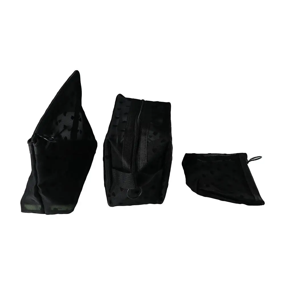 

Модная сетчатая косметичка с волнистым сердечком, большая вместительная прозрачная косметичка на молнии, сумка-органайзер для туалетных принадлежностей, чехол для улицы