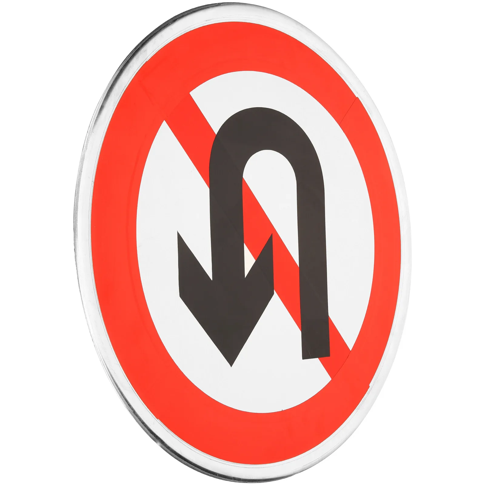 

Weatherproof No Turn Around Sign Metal Driveway Road Safety Indicator Privacy Signage Reflective Design Easy to Read Outdoor