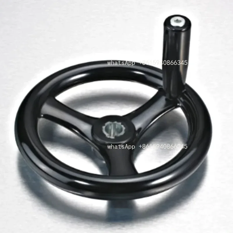 Hand Wheel M12/M16/M18/M20 Black Milling Machine Lathe CNC 3D Printer Spoked Round Bakelite 100/125/160/200mm Handwheel