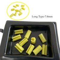 Jinete Dental para mujer, accesorio de barra, implante largo de 7,0mm, color amarillo