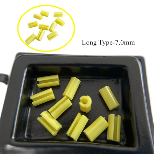 Jinete Dental para mujer, accesorio de barra, implante largo de 7,0mm, color amarillo