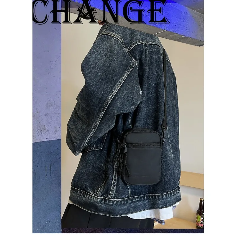 

Crossbody Bag Men's Casual Bag Simple Solid Color Mobile Phone Bag Multi-function Lightweight Bag