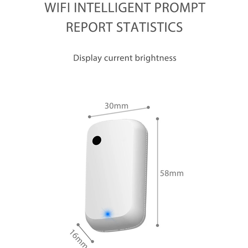 Lichtsensor Intelligenter Heimbeleuchtungssensor Helligkeitssensor Beleuchtung Tuya Wifi-A09I