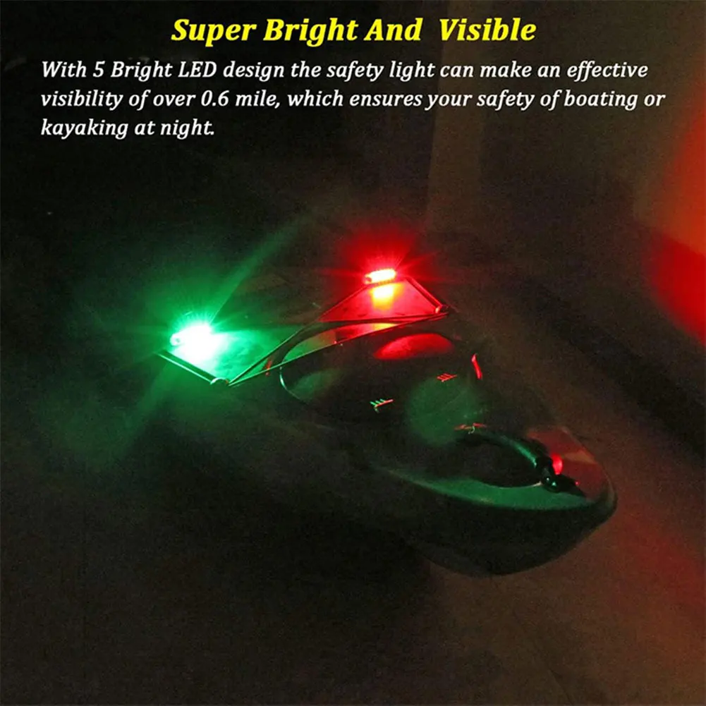 

LED Boat Navigation Light 4 Modes Sailing Signal Lamp USB Charging Marine Yacht Warning Light for Marine Yacht Kayak