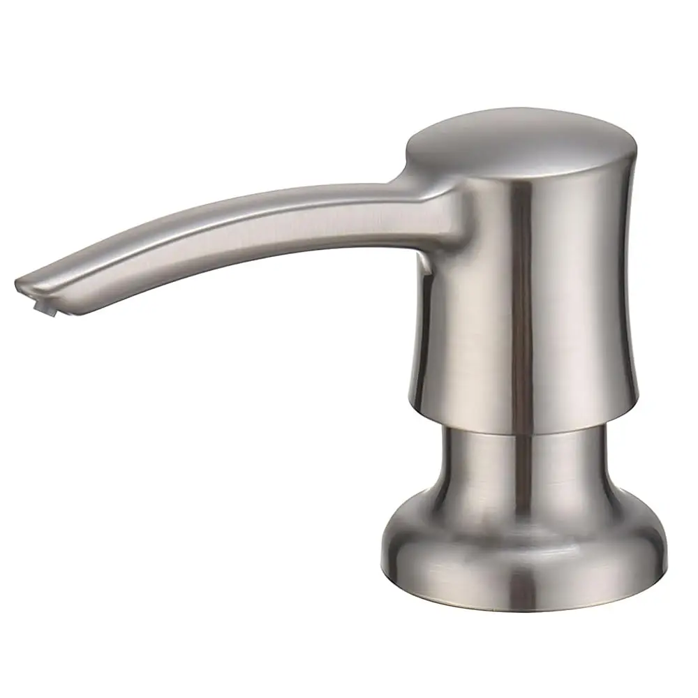 

Soap Dispenser Brushed Nickel for Kitchen Sink Built in Sink - 360° Swivel ABS Pump with 11 OZ Bottle Refillable ABS Pump wit