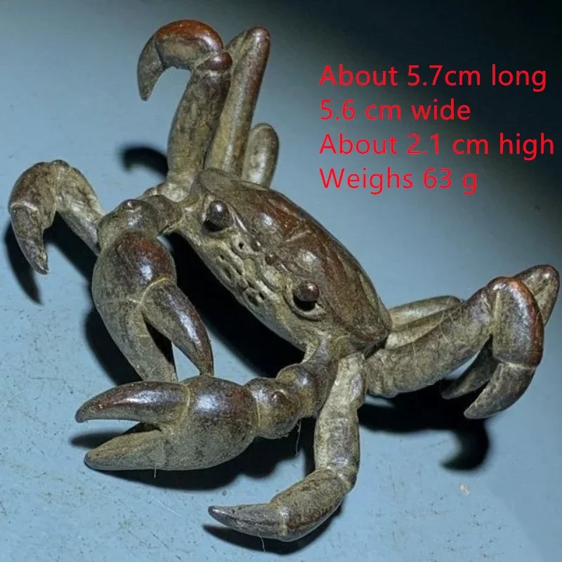 Little Fairy/ Antique Bronze Crab Creative Home Garden Ornaments Desk Miniature Statue Ornaments Animal Tea Pet Crafts Gifts