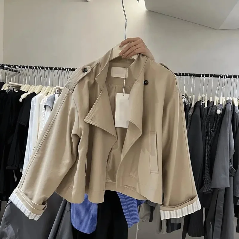 

2025 New Spring Autumn Trench Coat Female Korean Elegant Chic All-match Women Windbreaker Jacket Casual Ladies Outerwear Tops