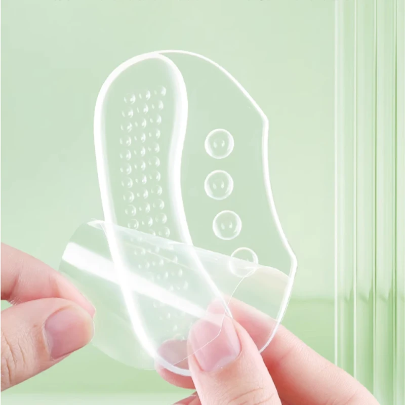 Protectores de talón de silicona para mujer, tacones altos, cojín para el talón, alivio del dolor, productos para el cuidado de los pies, almohadillas antideslizantes para zapatos, 2 uds./4 Uds.