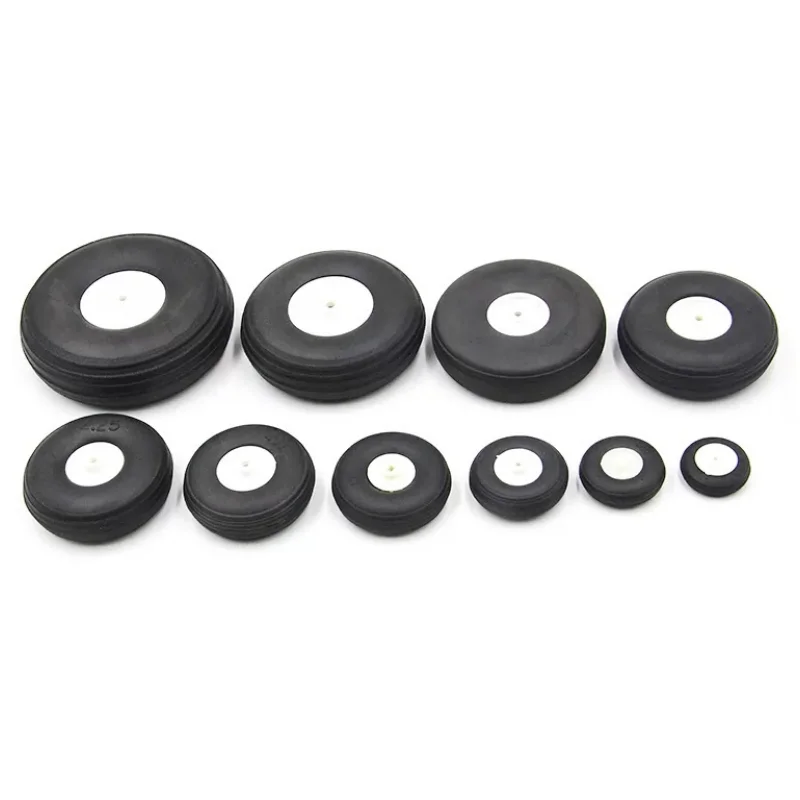 Roda de borracha elástica alta 2 tamanhos (diâmetro 25/32/45/51/57/63/70/76mm) para brinquedos de avião de asa fixa rc, acessório de pneu robô diy