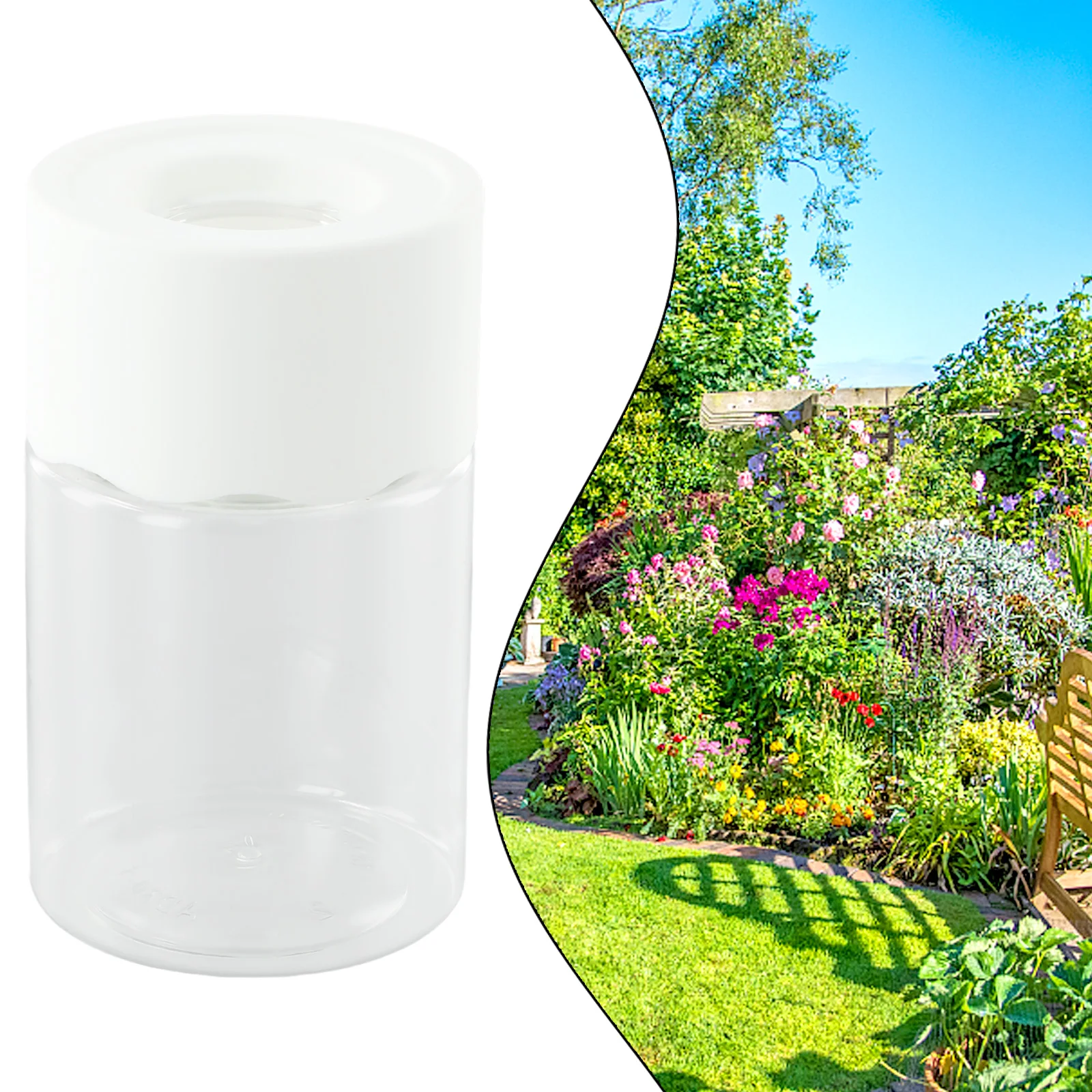 

5.51* 2.75 Inches Self-watering Plant Leak Proof Hydroponic Vase Plastic Transparent Fashion Container Plant Garden Home Decor