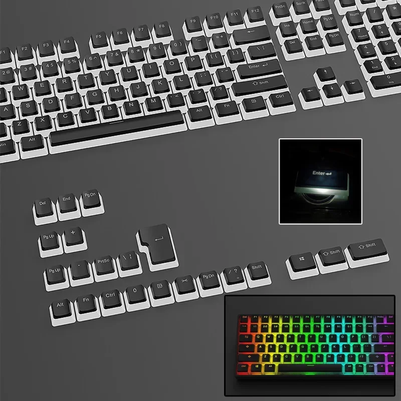 Pudding Keycap for GMK87 GMK81 GMK67 K617 M87 129 Keys OEM PBT Key Cap Backlit for Mx Profile Mechanical Keyboard Kit Keycaps