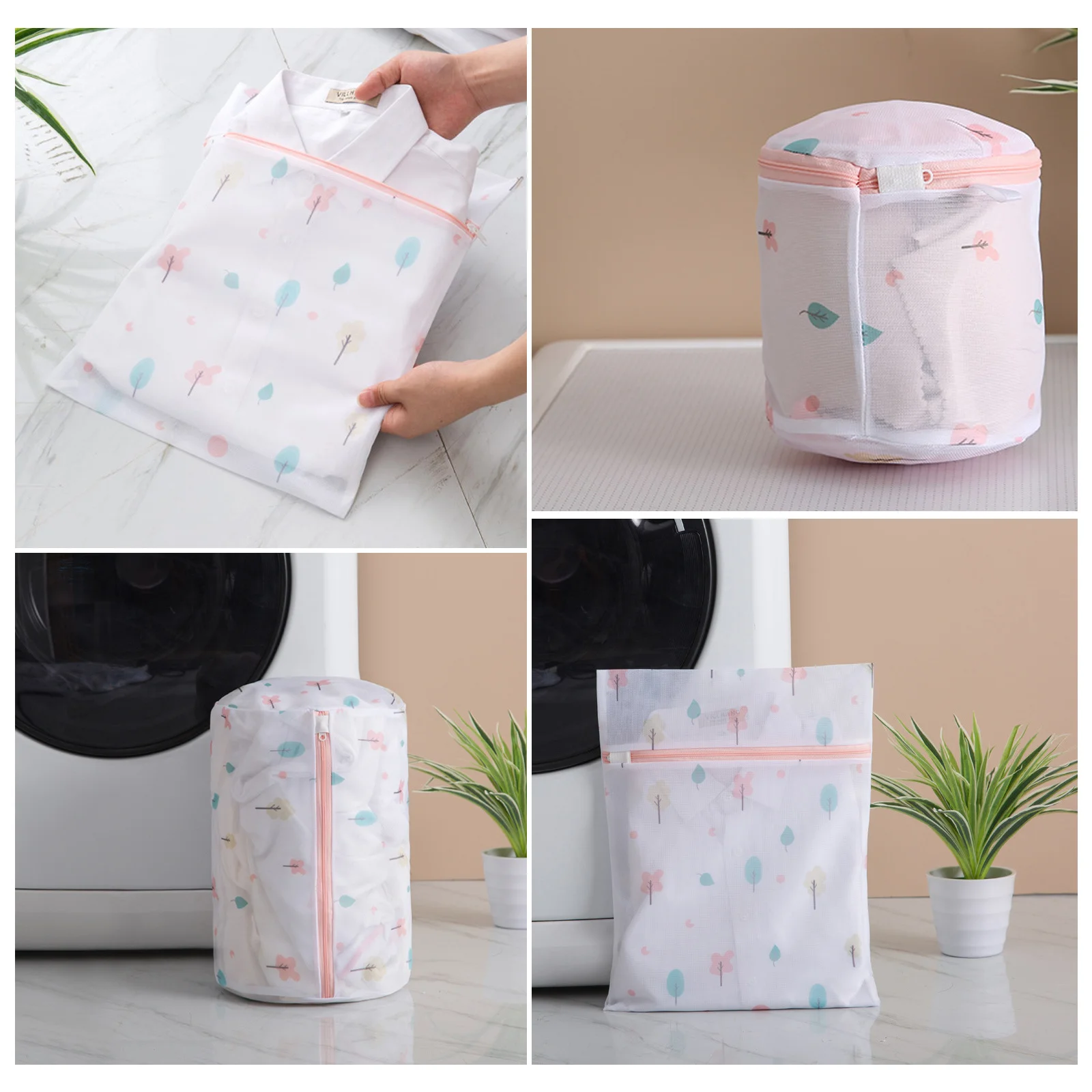 

7Pcs Washing Bags Mesh Laundry Bags Set Zipper Closure for Travel Storage Clothes Delicates Bras Underwear Organizer