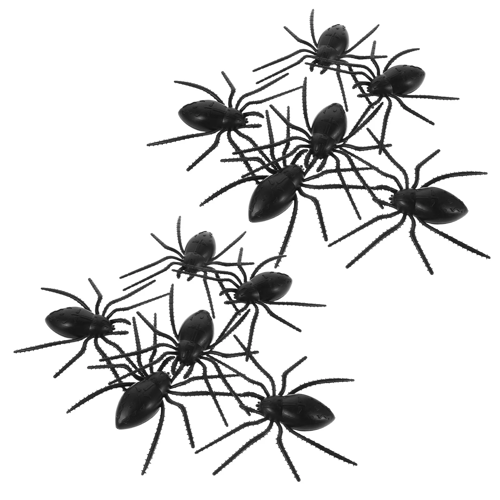 20個のリアルなプラスチック製クモ ハロウィンいたずら小道具 怖がらせる楽しい装飾 大型 軽量 再利用可能 屋内 屋外