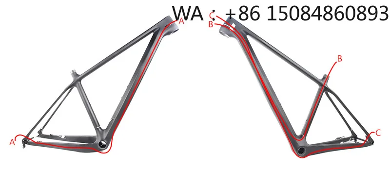 

29er 27.5" XC MTB Frame, carbon fiber material, OEM hardtail, affordable mountain bike accessory